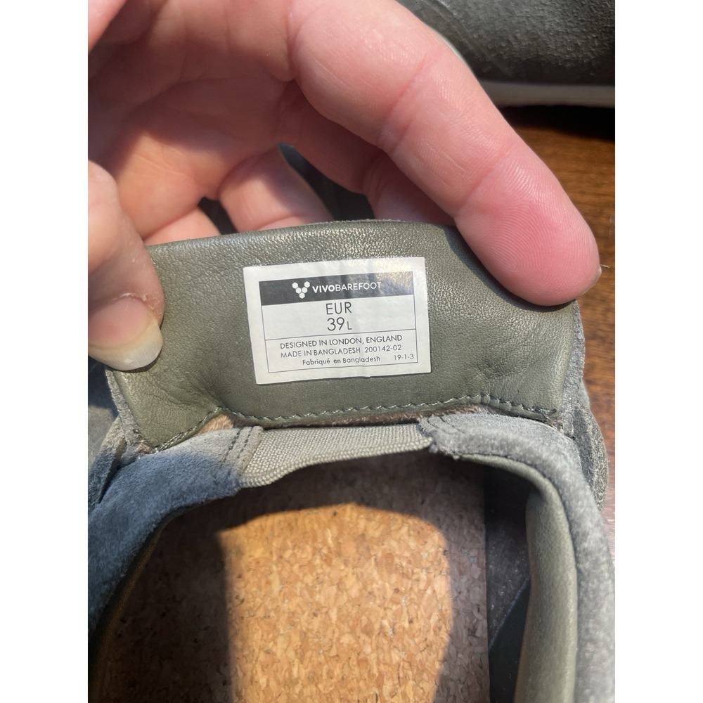 Vivobarefoot Ra Slip On Shoe Womens EU 39 US 8.5 Suede Green Grey Luxury Loafer - Picture 9 of 10